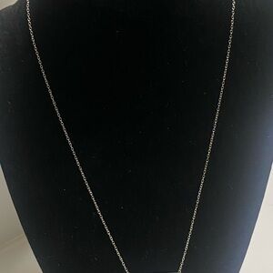 Elegant Silver Blue Cat’s Eye Pendant Chain Necklace